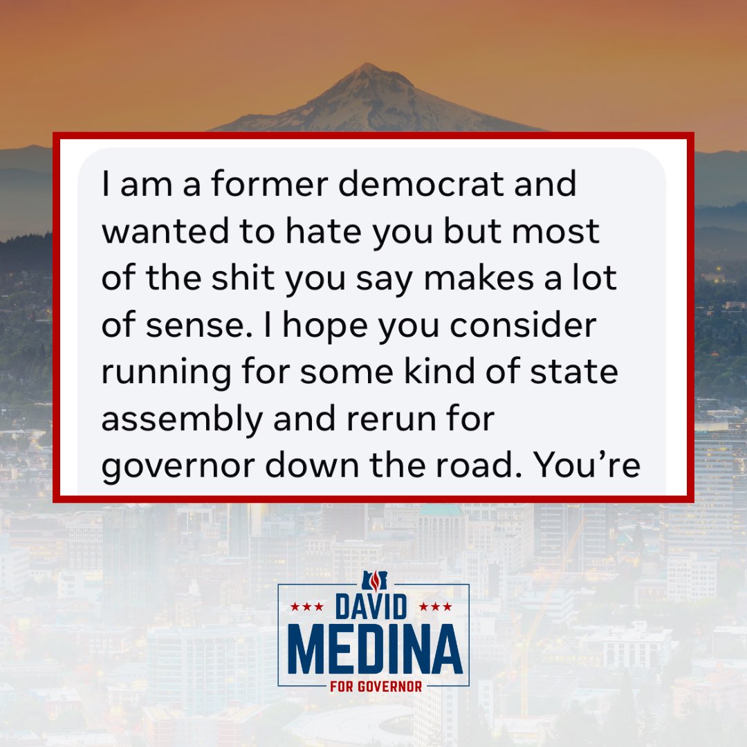David Medina For Governor 🌲🇺🇸 tweet media