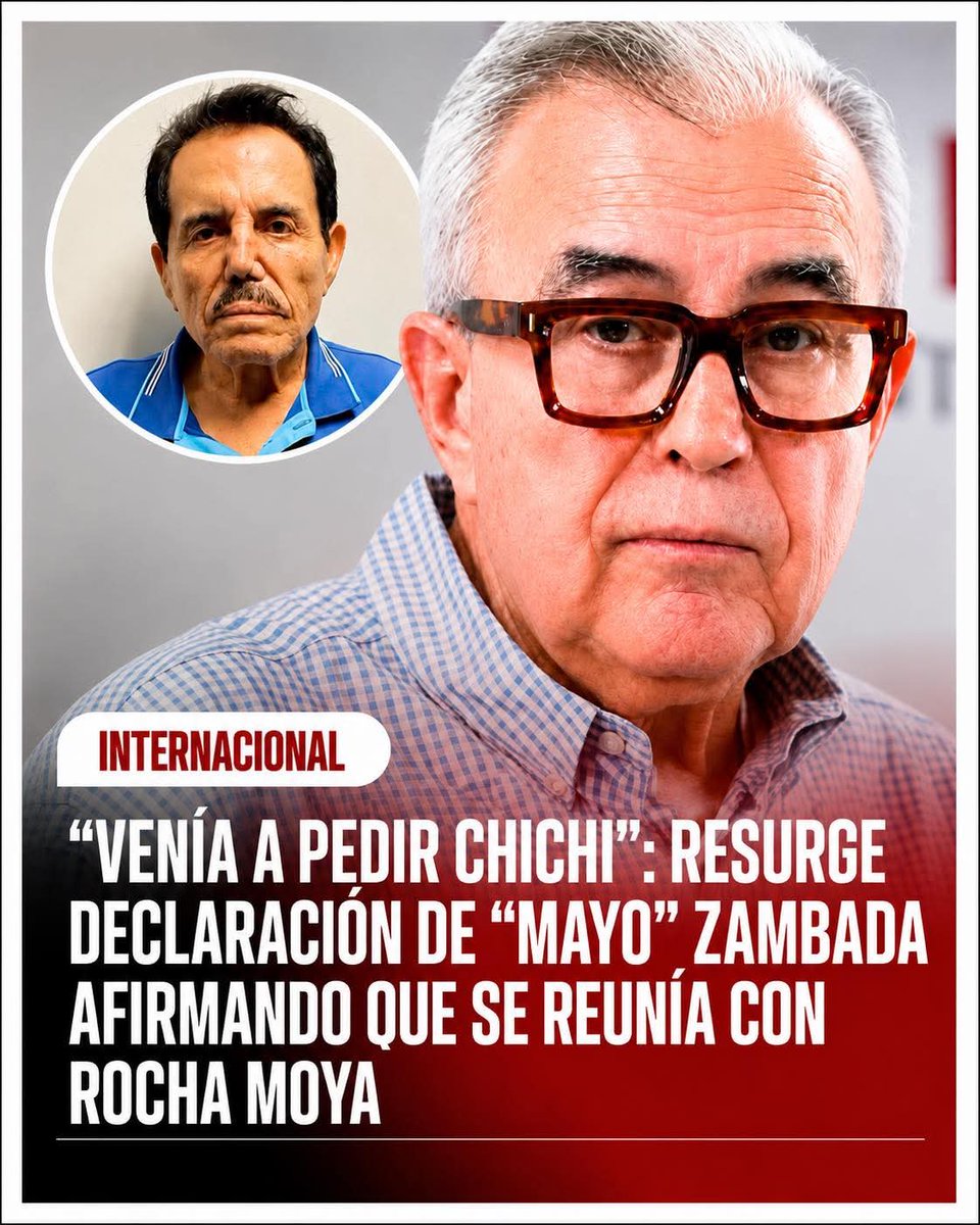 El hoy prófugo <a href="/rochamoya_/">Rubén Rocha Moya</a>  “Venía a pedir chichi”: el capo del Cártel de Sinaloa, alias “El Mayo”, afirmó que se reunía con políticos, entre ellos el morenista Rubén Rocha Moya, quienes acudían a pedirle apoyo para sus campañas a cambio de permitirle operar con impunidad en el