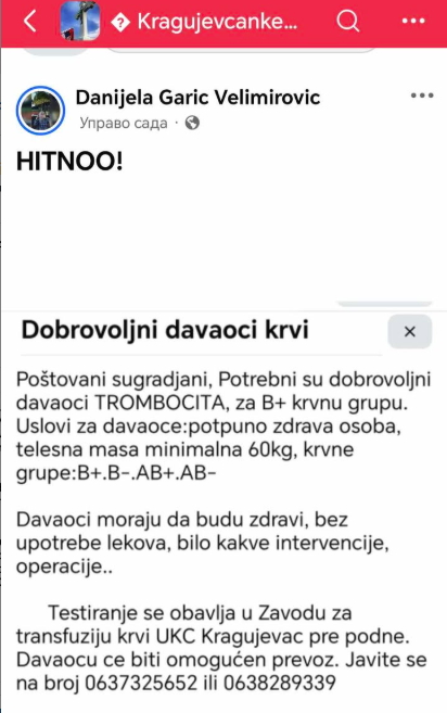 Dobrovoljni Davaoci Krvi (@davaocikrvi) on Twitter photo 