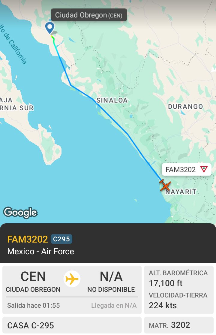 🛩️🇲🇽🇺🇸¡¡POSIBLES VUELOS 'GRINGOS' CON MATRÍCULA MEXICANA!!

Un Boeing y un Casa, ambos con 'antiface' de Fuerza Aérea Mexicana -FAM-, pero con registros digitales que pertenecen a la AirForce de USA, salieron a la par del aeropuerto de Ciudad Obregón, en Sonora, rumbo al centro