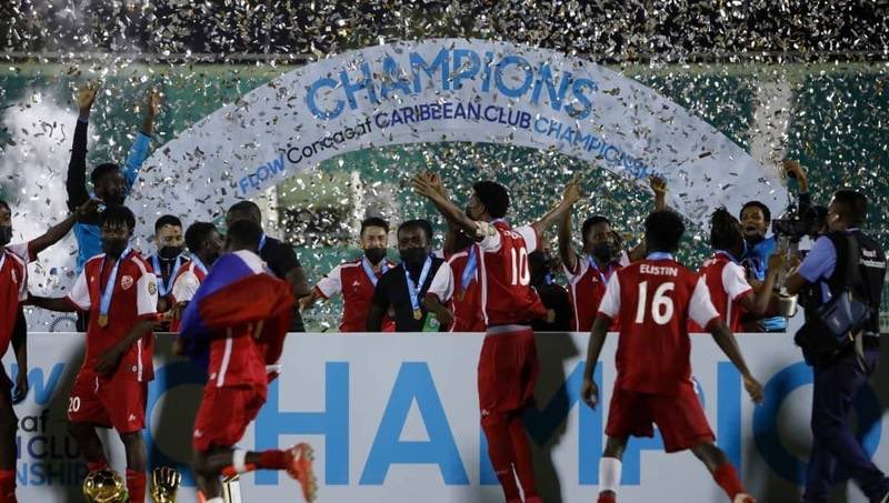 anskyhil's tweet photo. À l’occasion du 51ème anniversaire du Cheval Rouge, je salue ce demi-siècle (+1) d'histoire qui fait la fierté de Léogâne. Plus qu’un club de football, le Cavaly AS est un véritable patrimoine footballistique. Joyeux anniversaire à tous les dirigeants, joueurs et sympathisants. https://t.co/B4aW2tXCWj