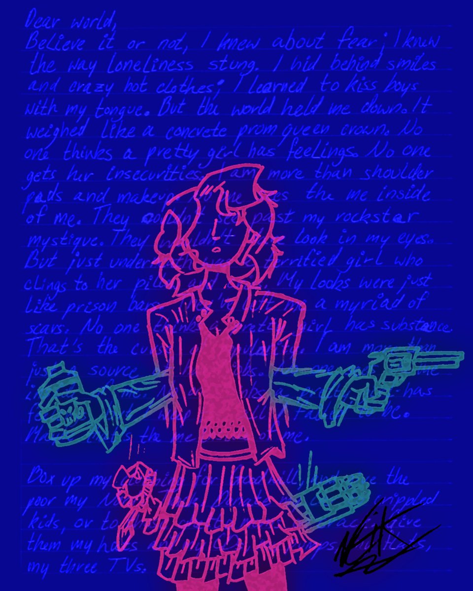 nightghostkevin's tweet photo. To end this week off, I wanna give thanks to my friend
@tanomatics for recommending me on watching the cult classic 'Heathers' (1988) for the first time... Now I'm in love with the film and the musical!

Here's my illustration art! https://t.co/ST2rYJKVIa