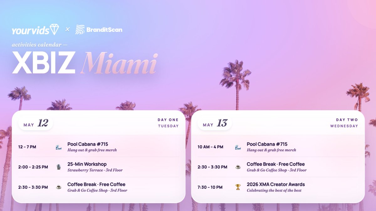 YourVids 💎 🌴 XBIZ MIAMI tweet media