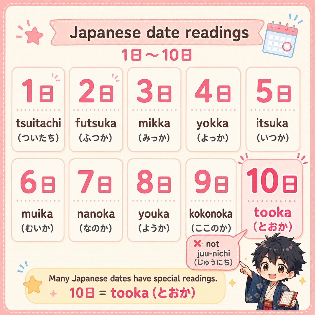 Nice guide for writing today’s date in Japanese. One small date-reading ...