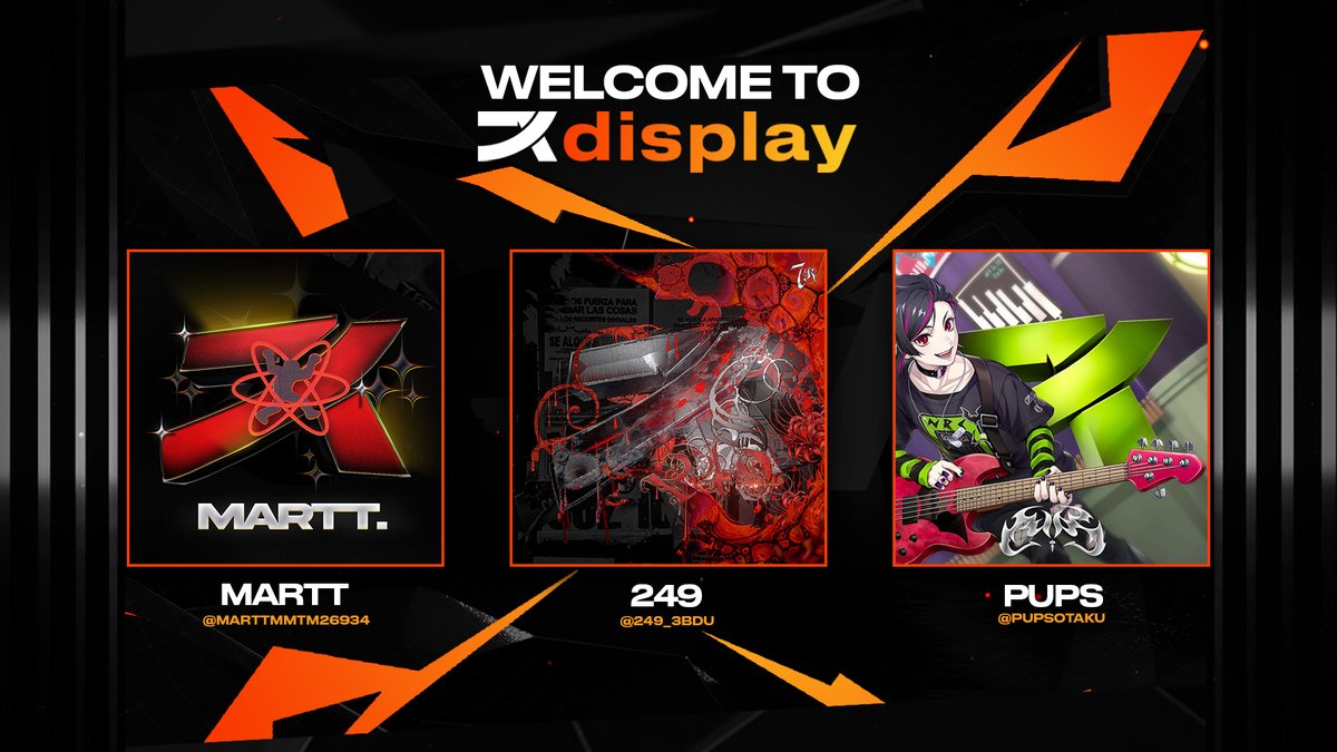 7kDisplay's tweet photo. Welcome our newest creatives to 7k Display!

🖌️: @MarttMmtm26934 
🖌️: @249_3bdu 
🖌️: @PupsOtaku https://t.co/c23tVSEO4F