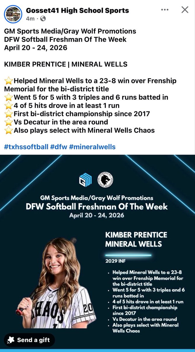KimberPrentice's tweet photo. My favorite game from my freshman season‼️ #3triples #ladyrams #hssoftball https://t.co/qUxR9nA2sM
