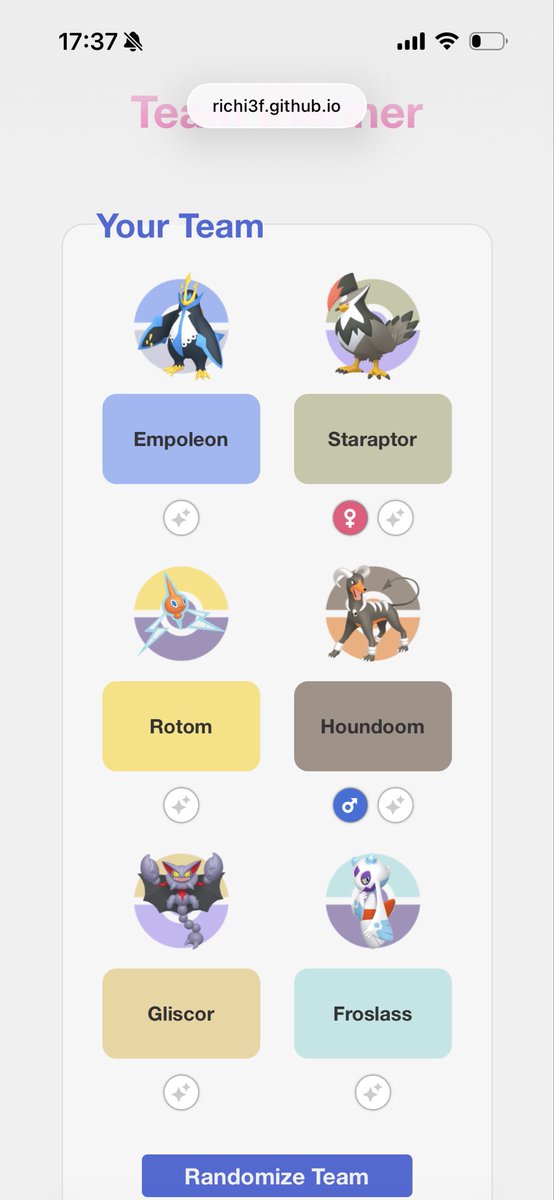 ae_stephen's tweet photo. New Platinum team I’m going to run. #pokemon #platinum #casual https://t.co/4yYQlCnmby