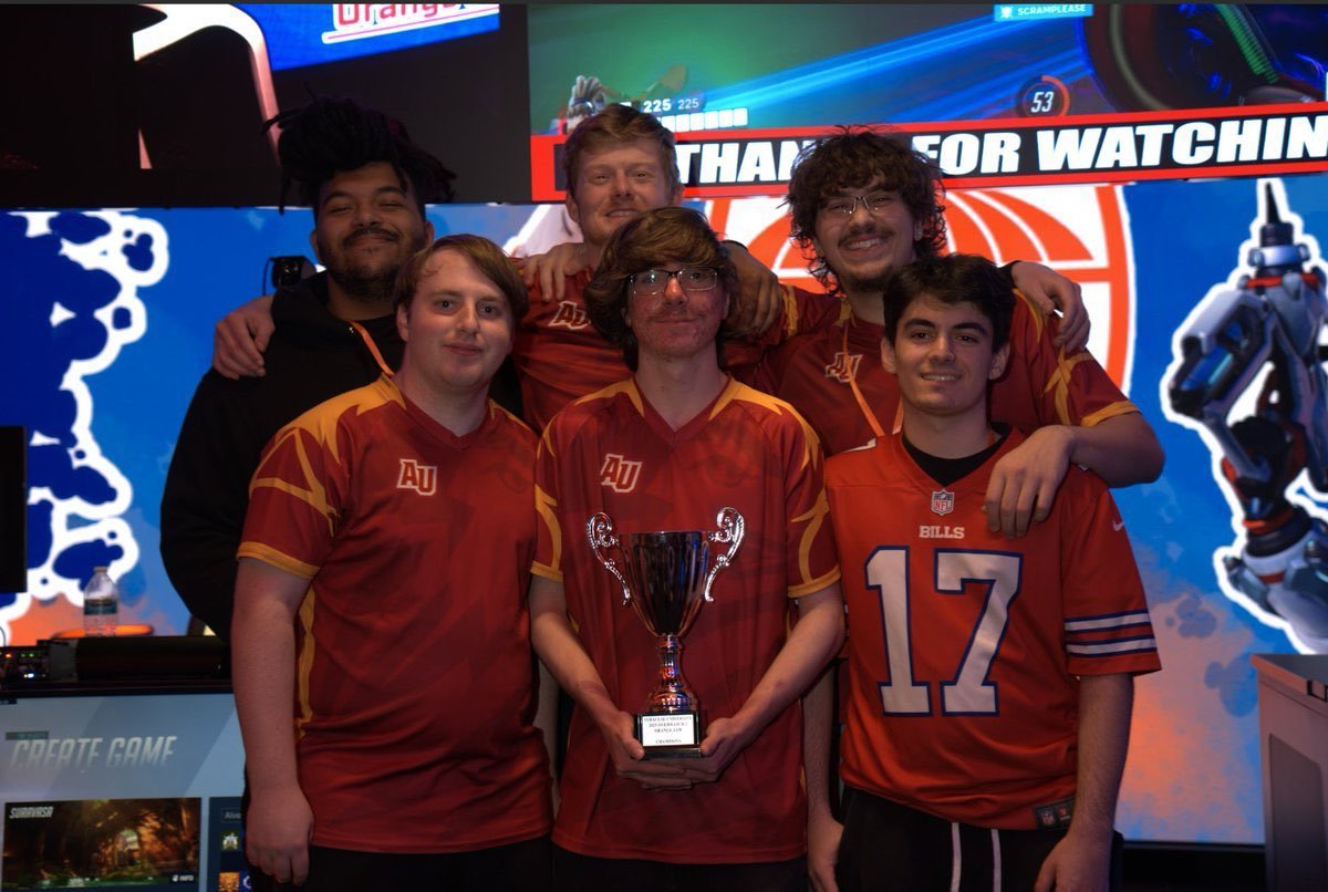 MS_Gusty's tweet photo. This Alvernia squad always beat expectations. Always pushing ourselves to be better everyday, and because of that we made history for our school and put them on the map in collegiate esports. I'll miss competing at LANs. The future of Alvernia Esports is in good hands. https://t.co/cHyflntSX2
