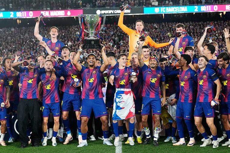 ⚽Barcelona le gana 2-0 al Real Madrid y es otra vez campeón de la Liga ...