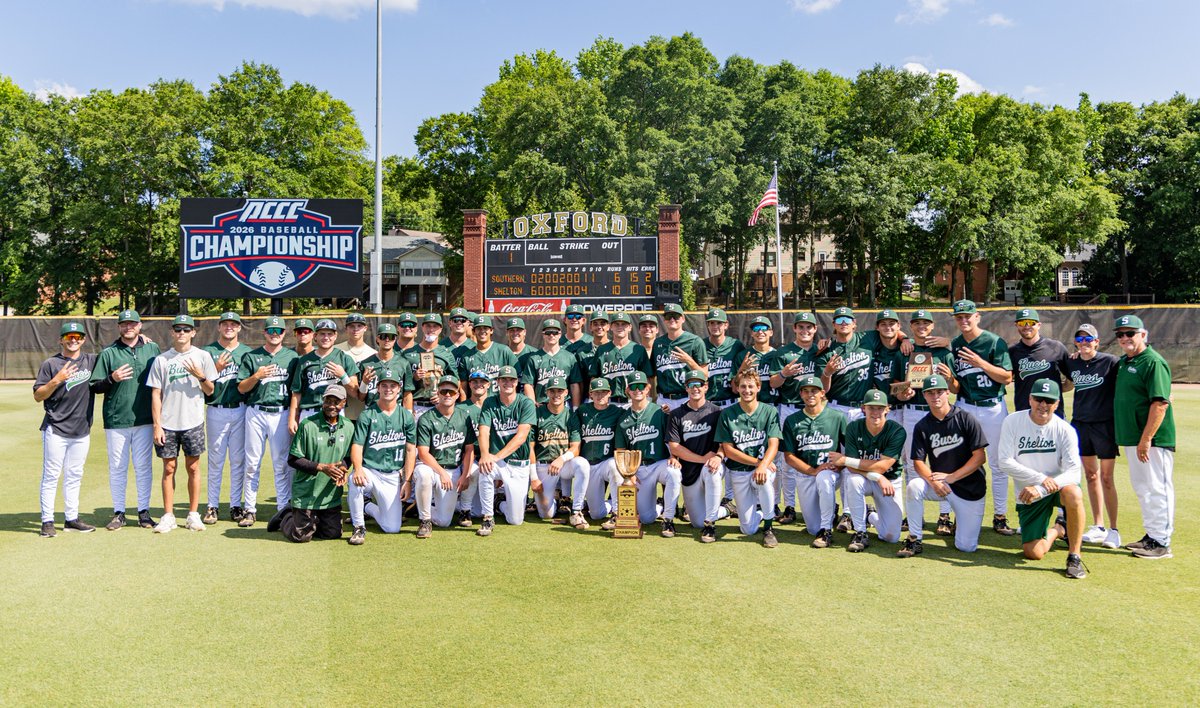 acccathletics's tweet photo. Congratulations to @SheltonStateBB on capturing their 4th straight @acccathletics Division I Baseball Championship. 

The Bucs now advance and travel to face the winner of the @LSUEBengalsBSB vs. @delgadodolphins championship March 14-16. https://t.co/VNRBRErc8P