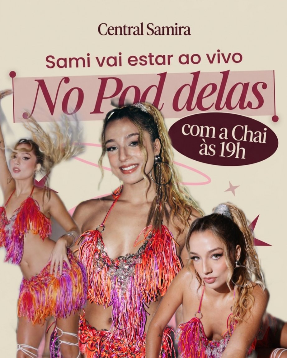 Centralsamira_'s tweet photo. 💋 Beijoqueiros, terça-feira, dia 12, às 19h, a Sami vai estar AO VIVO com a Chai e a Tata no Pod Delas! ✨
Vai ser uma conversa super divertida e agradável, então já prepara o coração pq vai ter muito papo, risadas e momentos incríveis. 🩷
Bora todo mundo acompanhar? #PodDelas https://t.co/ZGZCszuRop
