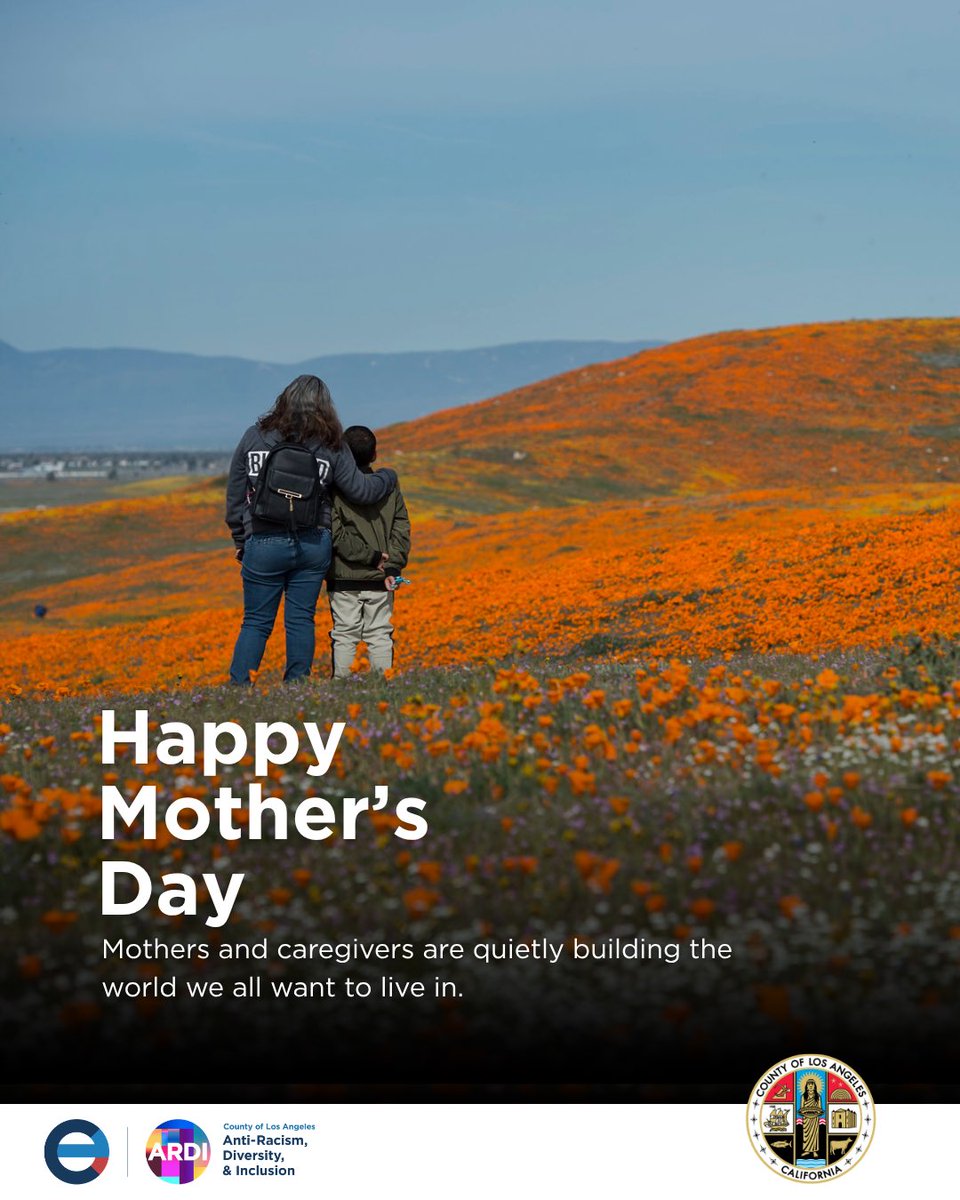 LACountyARDI's tweet photo. Across LA County, mothers and caregivers are shaping the future; leading families, strengthening neighborhoods, and building our communities.

Today, we celebrate you. Happy Mother's Day. 💐 https://t.co/5M1uKQUcA9