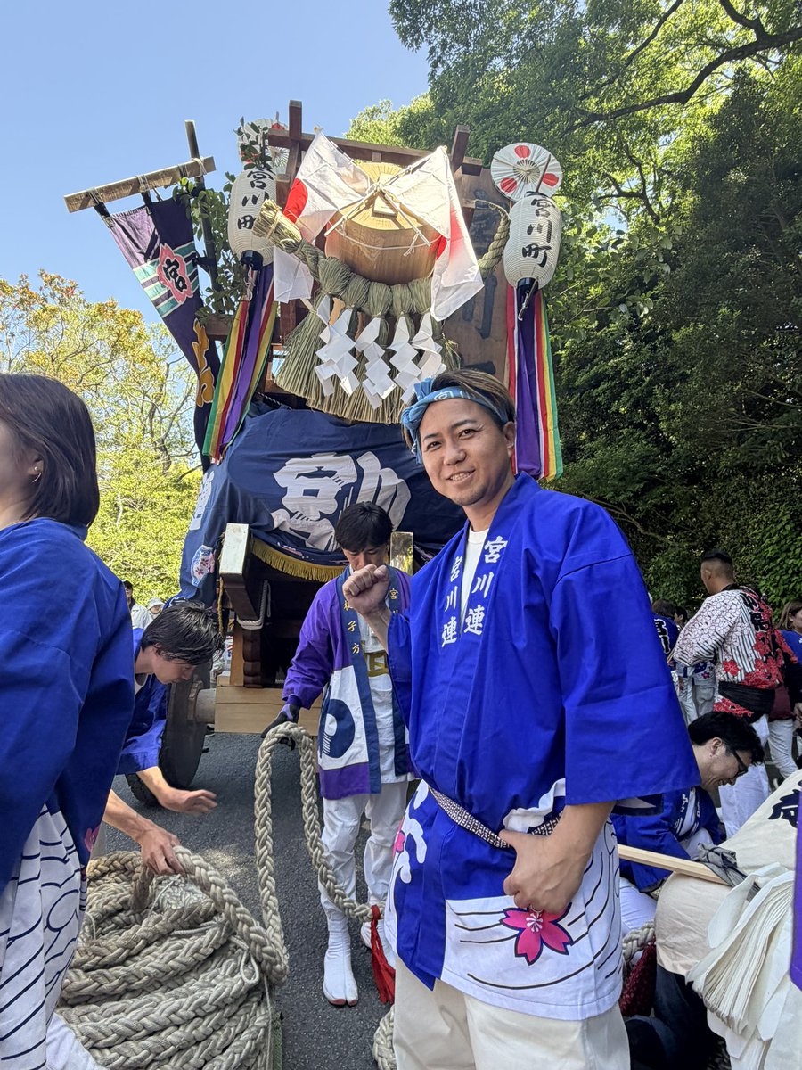 daisukeimamura's tweet photo. 伊勢神宮 
令和15年の式年遷宮にむけた
御木曳に参加させて頂きました。

神宮に使われるこの木を運んで奉納させて頂くという貴重な神事に、神領民として携わらせて頂き、神聖な空気を感じれて幸せでした。 https://t.co/krxqPP4aqB