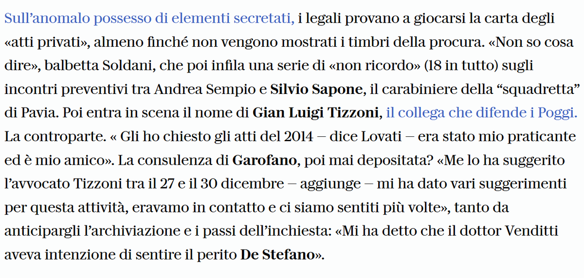 Articolo di Pisa e Guarino 
(Lovati fa anche cose buone allora! ahhahaha) #Garlasco