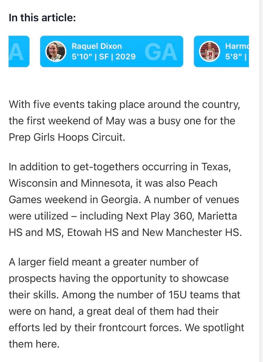 raquel_dixon8's tweet photo. Thank you for the write up &amp; recognition!! @PGH_Georgia @AkiemBailum @CoachShaySmith @KyleSandy355 @BatsonBBall @PGH_AManning @PGHCircuit @PrepGirlsHoops @GirlsRedline @BTgirlshoops https://t.co/adRID0KNPi