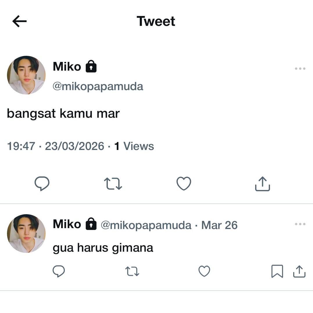 — nikhoon fewtweets au. 
resiko main sama brondong.