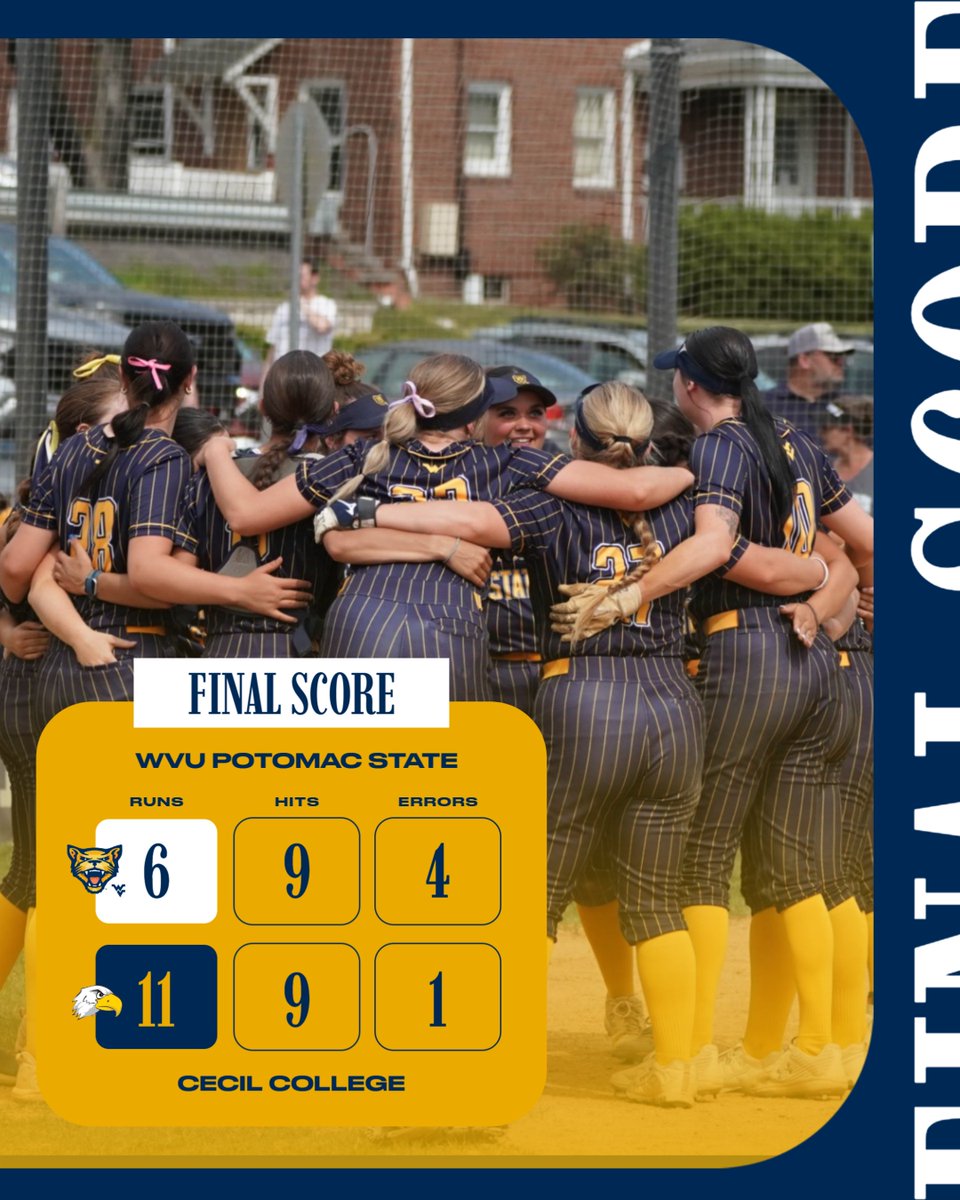 PSCCatamounts's tweet photo. Potomac State Softball ends the 2026 campaign as NJCAA Region 20 Runner-Up.

Thank you for the memories, Catamounts💙💛

🥎 HR: Abel, Compton
🥎 RBI: Abel (2), Compton (2), Cooper (2)
🥎 Randolph 4.1IP 5ER 6K https://t.co/FahA6Qm8K3