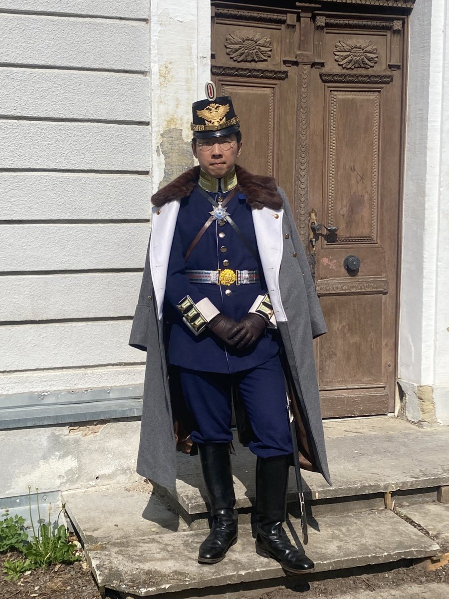 Ｗ帝政ドイツ軍/プロイセン王国＊ブルードレス将兵写真額（実物） RT @brandenburghw: 1909年皇帝演習における海軍観戦武官