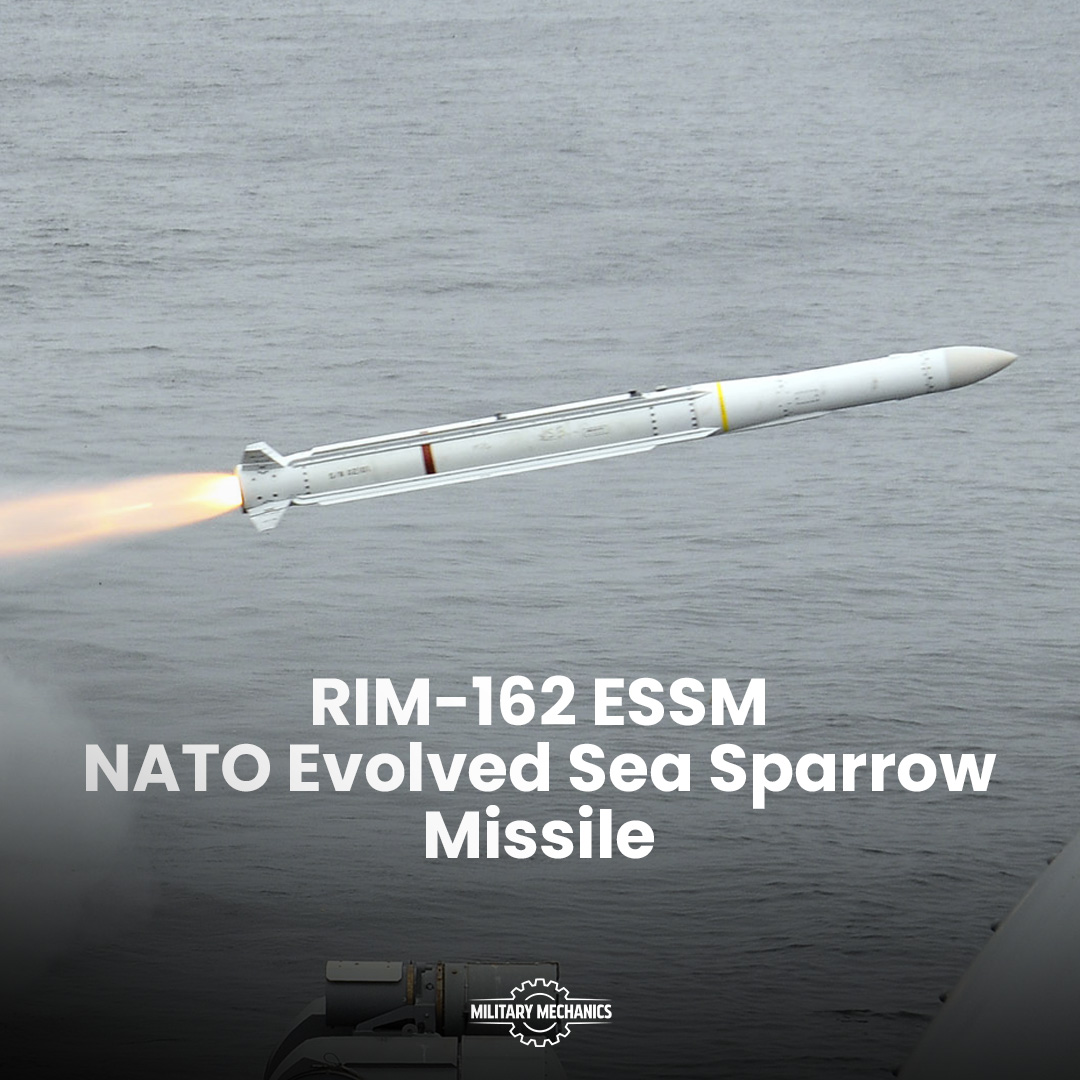 MilitaryMechs's tweet photo. The ESSM fits 4 missiles into a single Mk 41 VLS cell, multiplying intercept capacity over the Sea Sparrow. Active & semi-active radar guidance defends allied warships against sea-skimmers out to 50km.
#NavalAirDefense #NATOForces #MilitaryMechanics https://t.co/JdGMDtgDEy