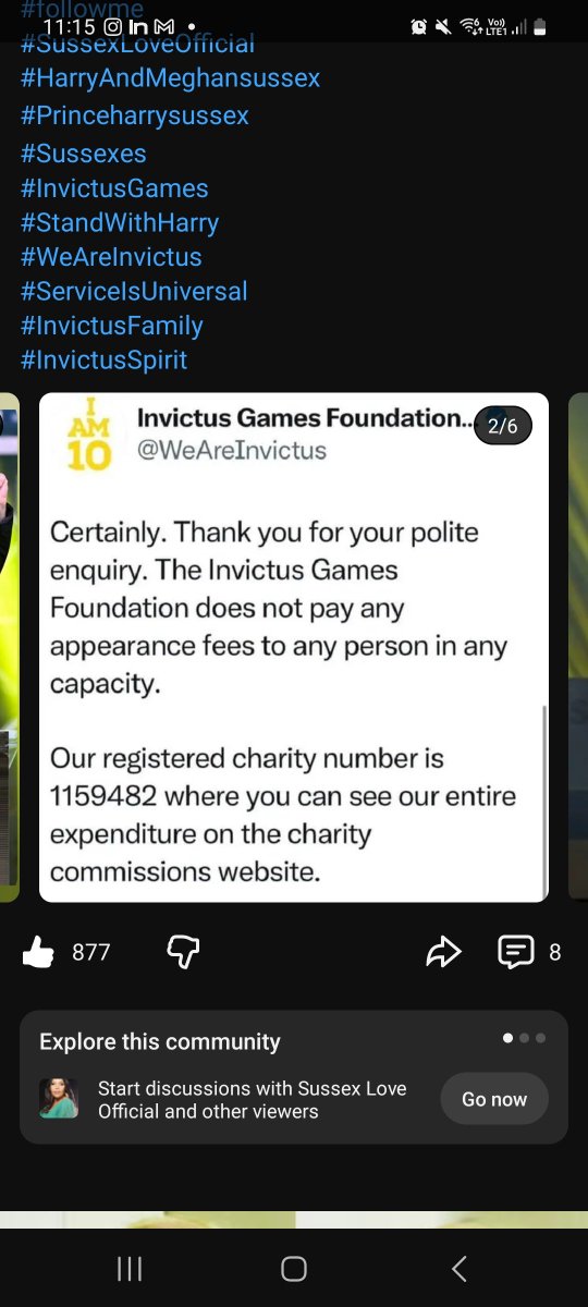 KerryLy4's tweet photo. The veterans do NOT pay their own way. Invictus pays for them and 2 of their support people. 

Neither Meghan, or Harry are paid by Invictus,  nor do they have expenses paid by invictus. Before you defame a charity, maybe do some actual research that doesn't come from the tabloids or hate accounts. 
Invictus financial statements are publicly available and state each year that no expenses are paid to any trustee, patron or their related party.
