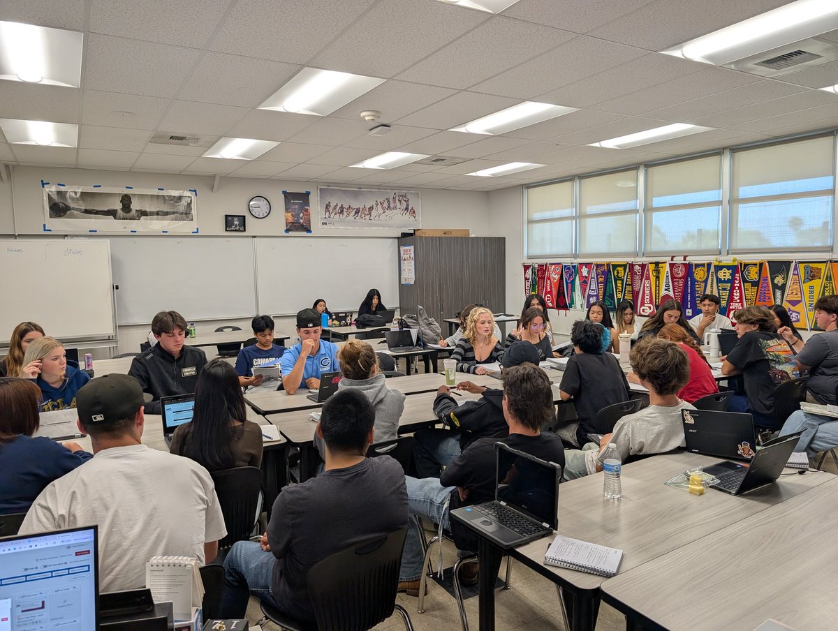 ACHS_AVID's tweet photo. Our AVID Juniors took place in a Socratic Seminar on the Cheating Unit. They talked about what cheating might look like, solutions to cheating, and what might be some causes of cheating in an academic setting. Helping inform students on the topic 🏫 https://t.co/pZ6hHwfRjv