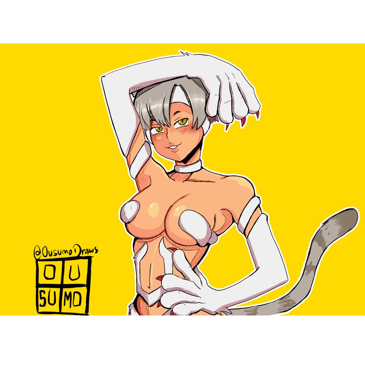 OusumoDraws's tweet photo. Chapter 2 of @VERTIGRIS_ART 's Go! Go! Gris! is out so I drew as Felicia again. I also added the new one to the old version -> (read #gogogris here https://t.co/hbgZkFQXOx ) https://t.co/OpRRFXBSPC