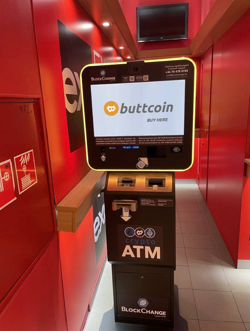 CryptoSlurpee's tweet photo. $buttcoin atm spotted 

welcome the normies https://t.co/yUmAzExNw9