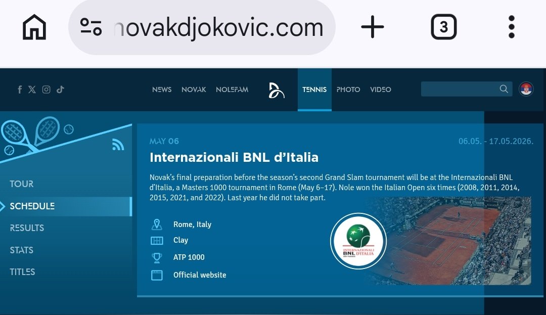 NovakFanClub's tweet image. Rome tournament just added to his schedule 

Hoping he is healthy enough to win🤞

#djokovic