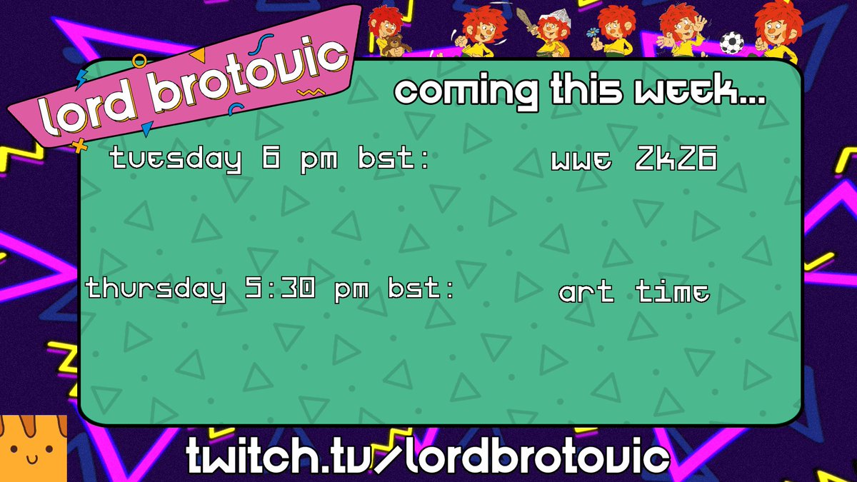 This week on Twitch: Only two streams since I´ll be on vacation from Friday on! <a href="/ZeWinkler/">The Winkler 🥨</a> will continue to wrestle his way around the WWE, and I´m not 100% certain yet, but Thursday might be an art stream since I still need to figure out where we go next in FM26! 😎