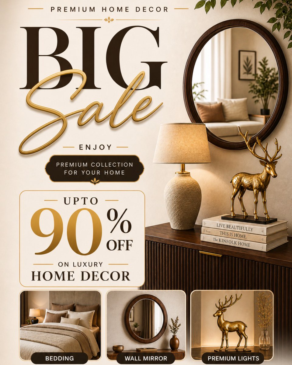 thegharnish's tweet image. Luxury home decor, now at Upto 90% OFF ✨
Upgrade your space with style, comfort &amp;amp; elegance.

Shop now 🛒: thegharnish.com

#HomeDecor #SaleAlert #LuxuryLiving #InteriorDesign #ShopNow