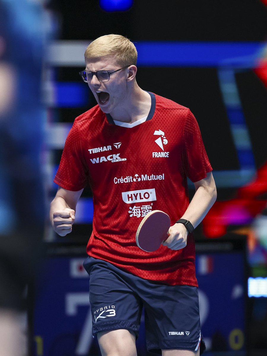 WTTGlobal's tweet image. What a comeback from Team France 🇫🇷💪

After dropping the first two matches, they fought hard to clinch a 3-2 victory over Team Japan - a battle worth rewatching! 👊😤

#ITTFWorlds2026 #TableTennis #100YearsofTableTennis