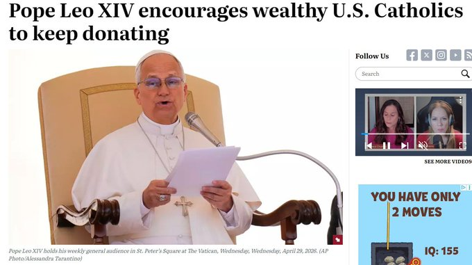 Pope Leo is encouraging wealthy people U.S. Catholics to keep donating to catholic charities 

This is the perfect time to run $TRUTH coin, as per Proverbs 23:23 states "Buy the truth and never sell it"

All we have to do is buy Truth and never sell... 

Tweet: