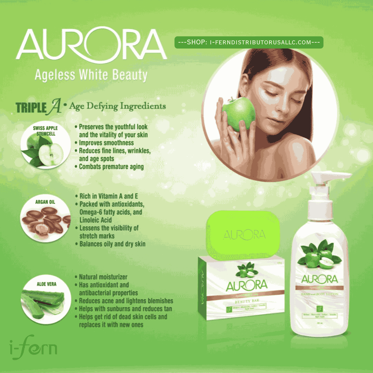 ifern_llc2024's tweet image. Transform your skin with Aurora Hand &amp;amp; Body Whitening Lotion. Triple moisturizing &amp;amp; age-defying for just $16.99. Embrace your glow today! #SkincareRoutine #BeautyEssentials

Shop Now i-ferndistributorusallc.com/products/auror…