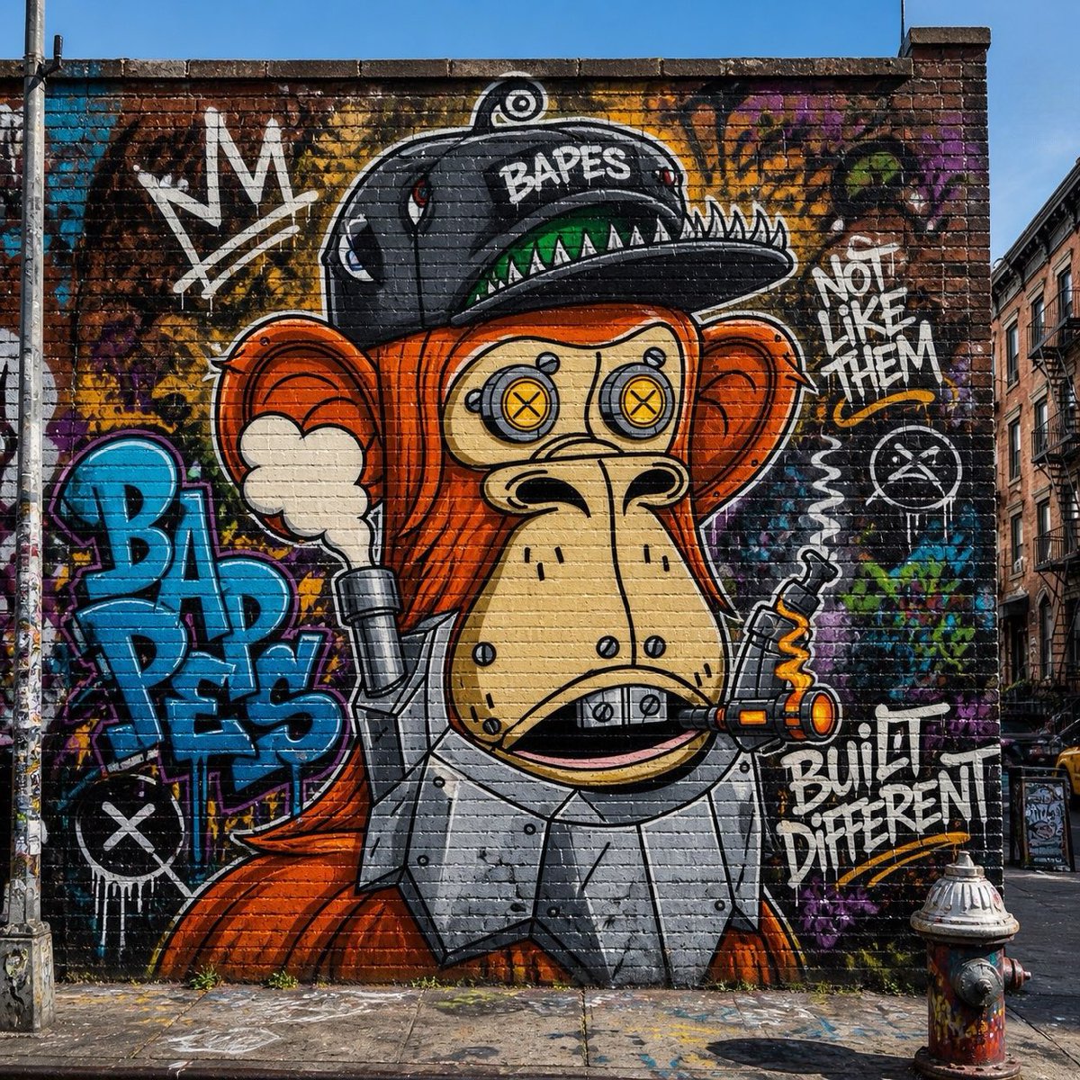 BASocietyXRP's tweet image. From clean lines to brick walls… BAPES speaks everywhere 🎨🔥

Not just art. Not just NFTs.
This is culture being stamped in real life.

Built different. Moving louder. 🪒🦍

#BAPES #XRPL #NFTCommunity