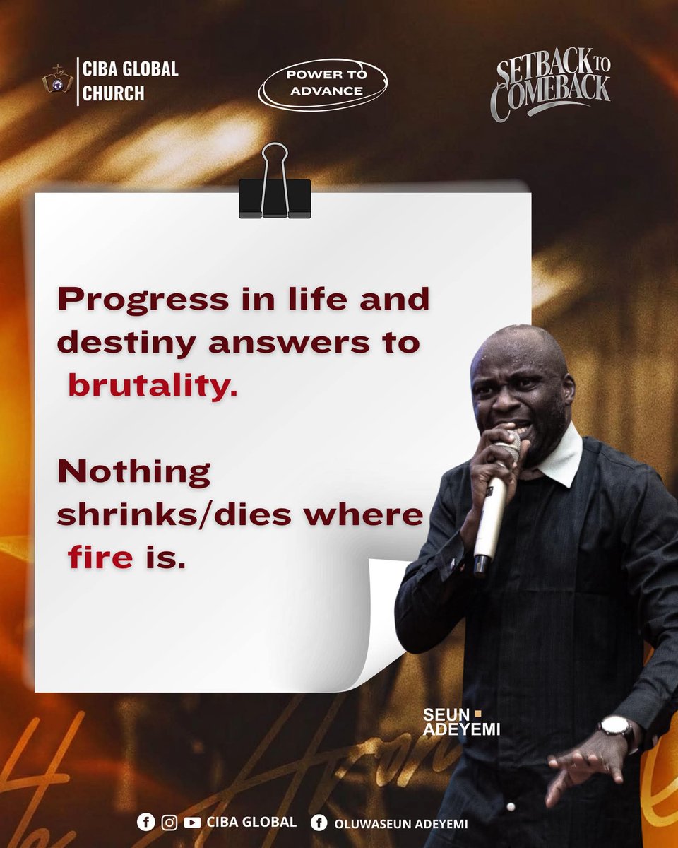 cibaglobal's tweet photo. 🔥Your comeback will speak loudly and announce God’s hand upon your life!
You are shining with proof!
#setbacktocomeback #restorationservice #pstseunadeyemi https://t.co/lREkfFGmZm