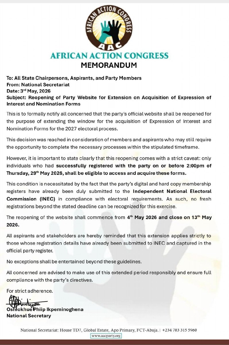 African Action Congress tweet media