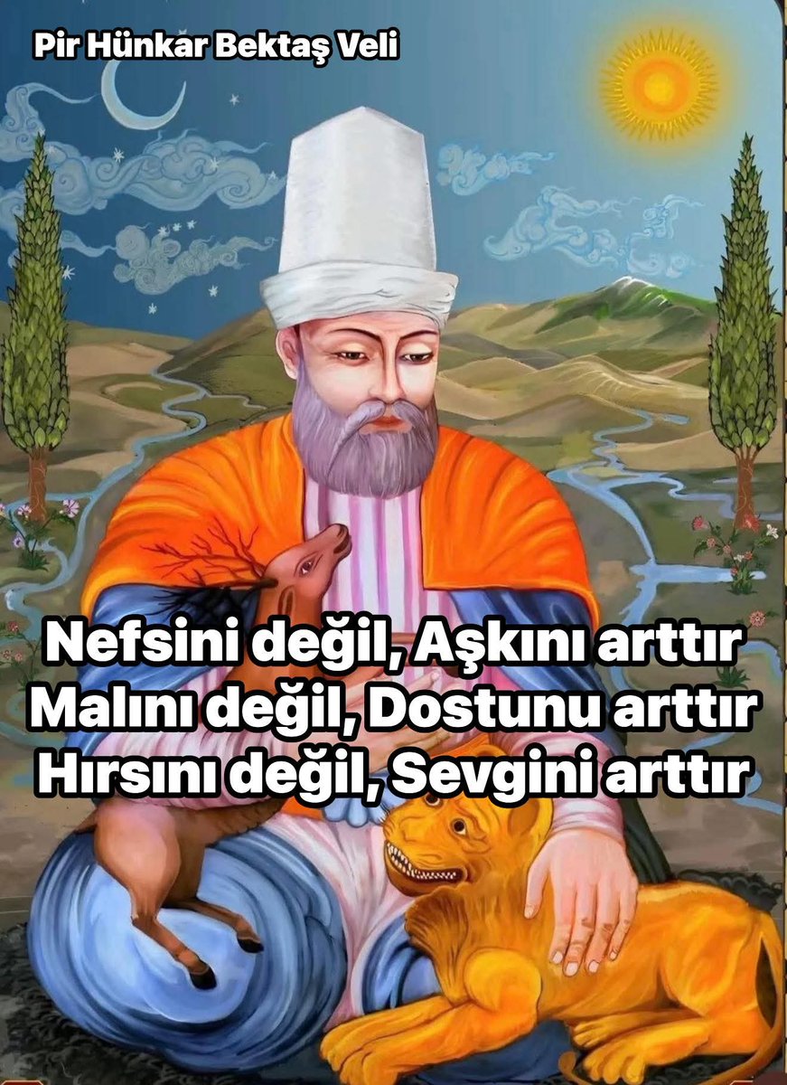Nefsini değil Aşkını arttır Malını değil Dostunu arttır Hırsını değil Sevgini arttır..."

[.Pir Hünkar Bektaş Veli.]
