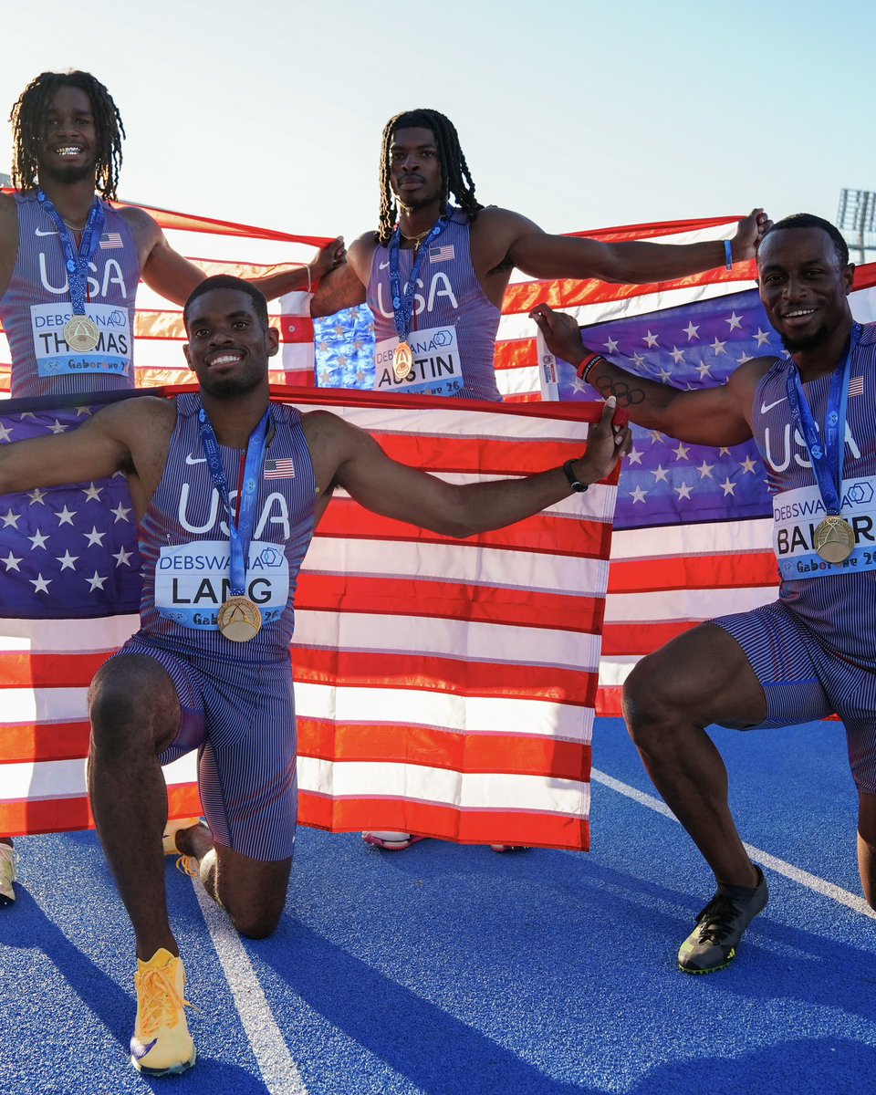 Down to the wire! 😬

Team USA needed every step of the men’s 4x100m to go right to hold off Akani Simbine of South Africa on the anchor… and that’s just what happened, as the Americans take World Relays gold in a world-leading 37.43 as Pjai Austin just manages to hold off