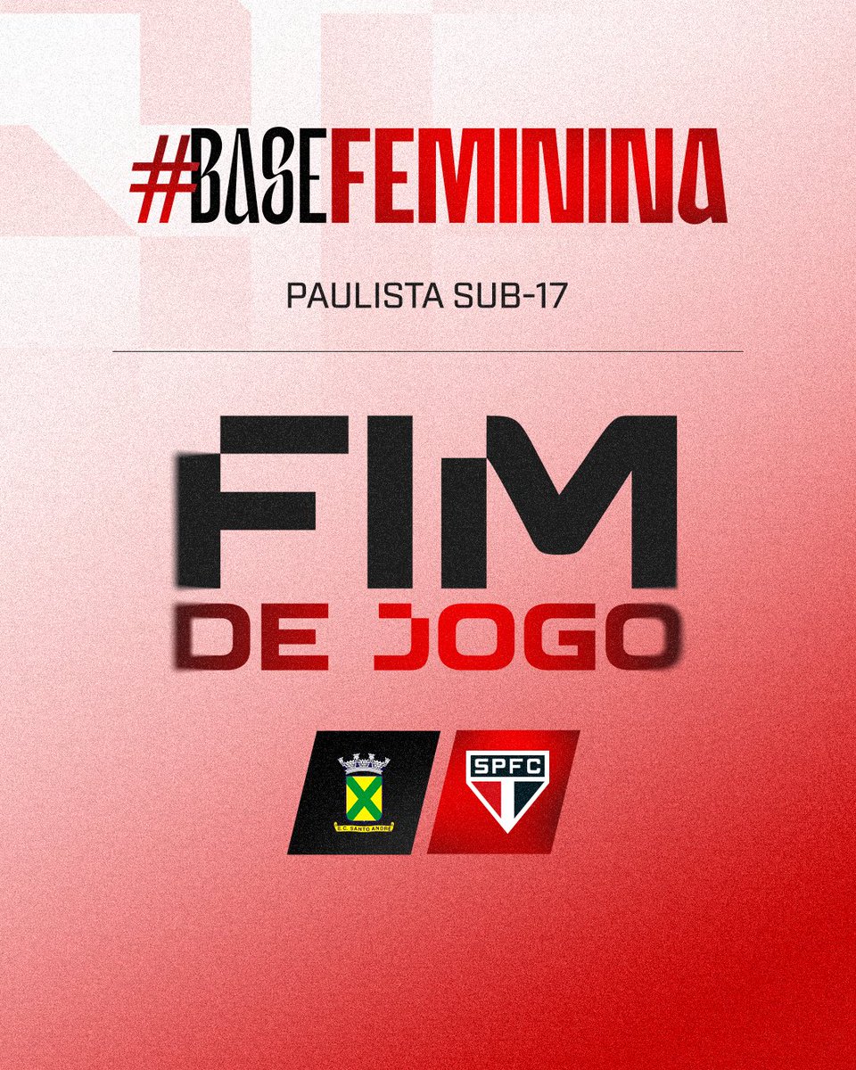 SaoPauloFC_Fem's tweet photo. Paulistão Feminino Sub-17: Fim de jogo! #STAxSPFC (1-2)
⚽️ Gabi Alves
⚽️ Jheniffer Coutinho
#BaseFeminina
#FutebolFemininoTricolor
#VamosSãoPaulo 🇾🇪 https://t.co/ableBYcfwn