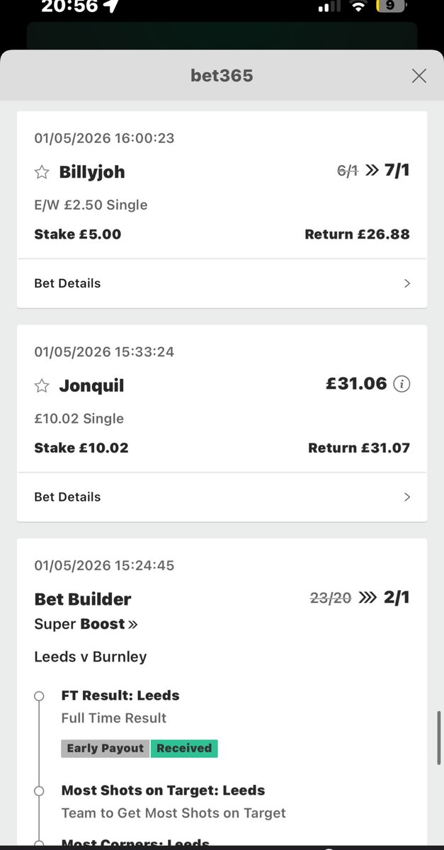 CardSquad365's tweet photo. We Didnt Win saturday or sunday...
BUT WE WON FRIDAY!
⚽️ & 🐎
SO THE STREAK CONTINUES!
Week 8 Here we come!
#WinnersWin #bet365 #betbuilder #villa #tottenham #VAR #gamblesafe #manchester #liverpool #london https://t.co/XoapiSoYYT