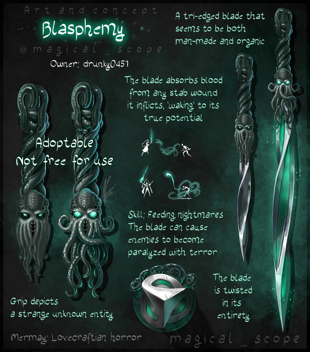 Blasphemy
Ceremonial dagger
Mermay 2024     

(Mermay slots for this year still open!)