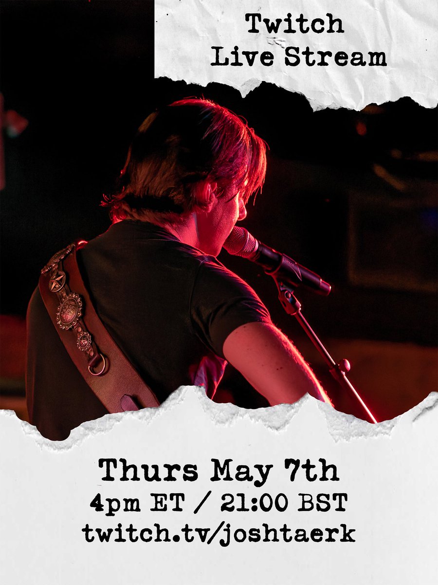 JoshTaerk's tweet image. A little music for your Thursday night! 

twitch.tv/joshtaerkmusic 

#livemusic #livestream #twitchlivestream #twitch #twitchaffiliate #countrymusic #countryrock #country