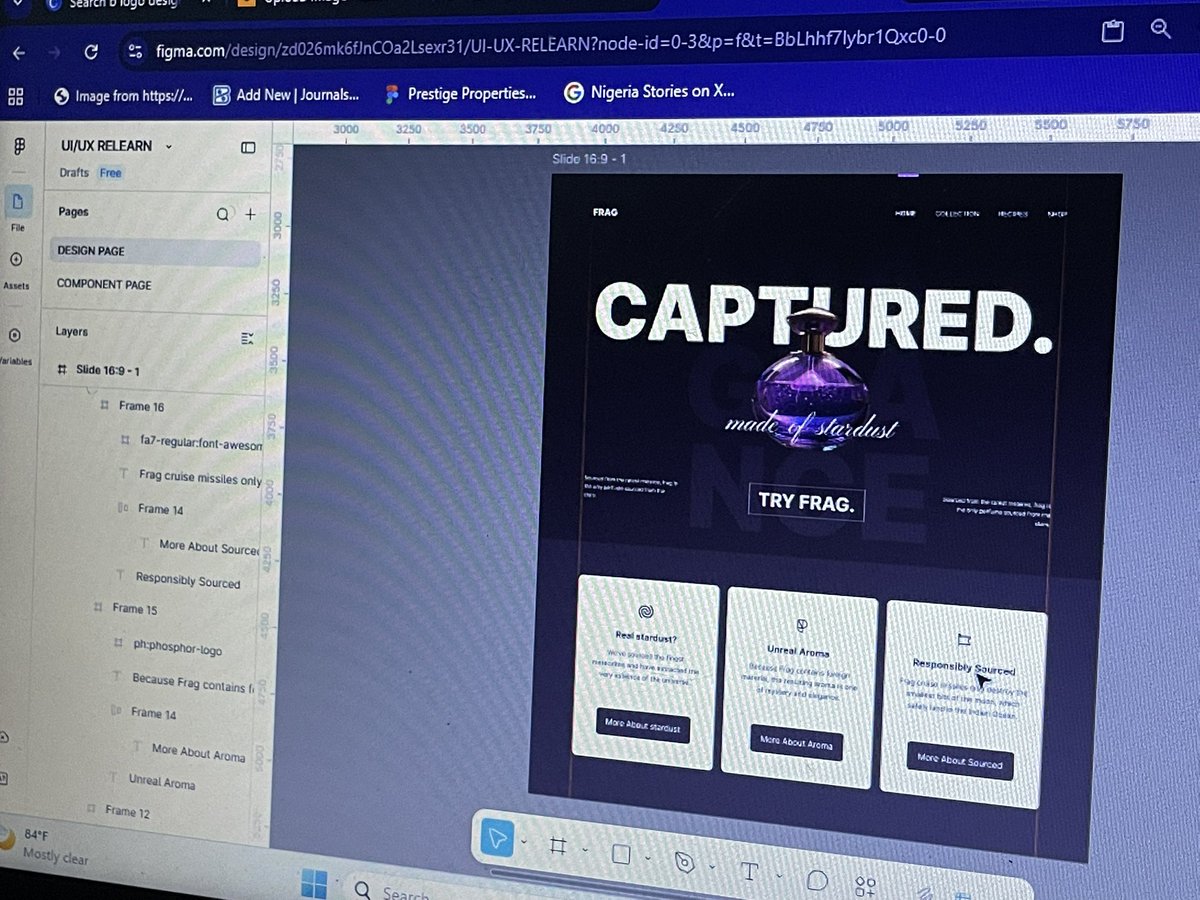 TechsisBecca's tweet image. Day 7: Week 1 of my UI/UX comeback:

• Refreshed the basics
• Got comfortable with tools again
• Started designing
Not where I want to be yet, but no longer stuck.

Here is my assignment of  yesterday class. Tutorial from @designcoursecom 

#WeeklyReflection #Growth #UIUX