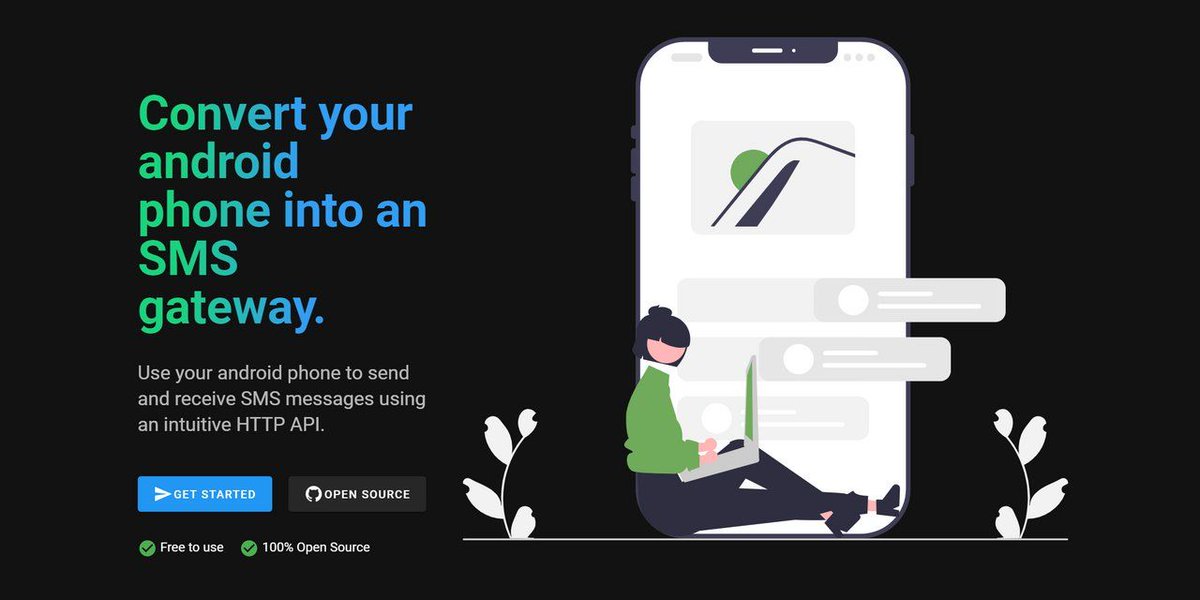 AIGuideHQ's tweet image. httpSMS: Turn Your Android into a Programmable SMS Gateway. 

Send/receive SMS via HTTP API, automate workflows with webhooks, and keep messages end-to-end encrypted.

#CyberSecurity #Automation #API #SelfHosted

github.com/NdoleStudio/ht…