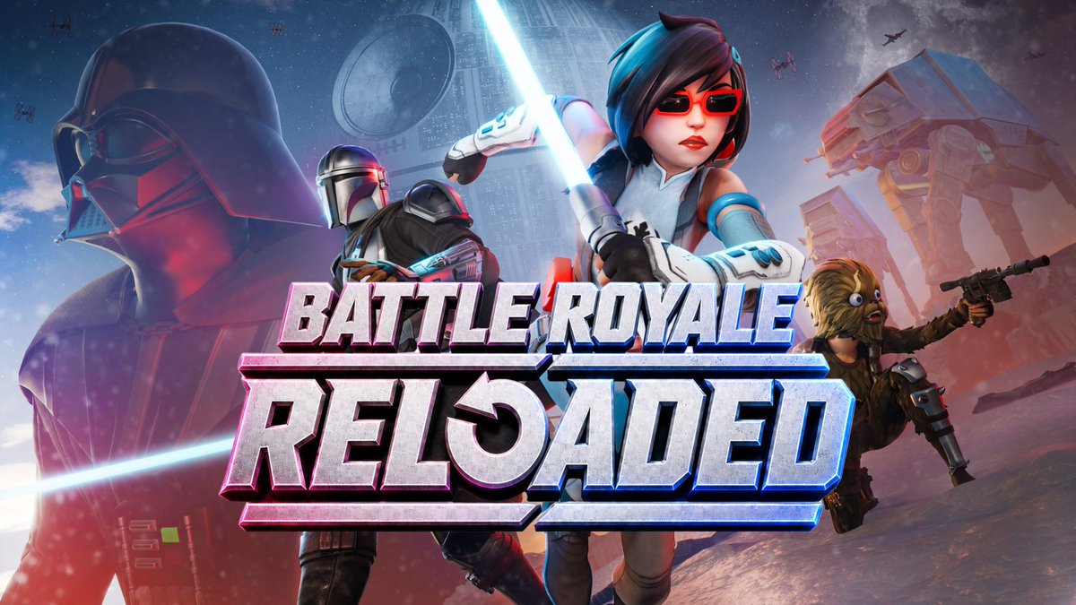 STUDIOGOGOFN's tweet photo. ✨🌌Introducing STAR WARS BR RELOADED! A 40 player BR created in collaboration with @tarantula_fn drops tomorrow!
-Custom Lightsabers
-Entirely custom map 
-Millennium Falcon Cinematic Intro 
-Custom Loot pool with Star Wars weapons 
-Double Pump + more 
May the 4th be with you! https://t.co/4UuIT4HUmO