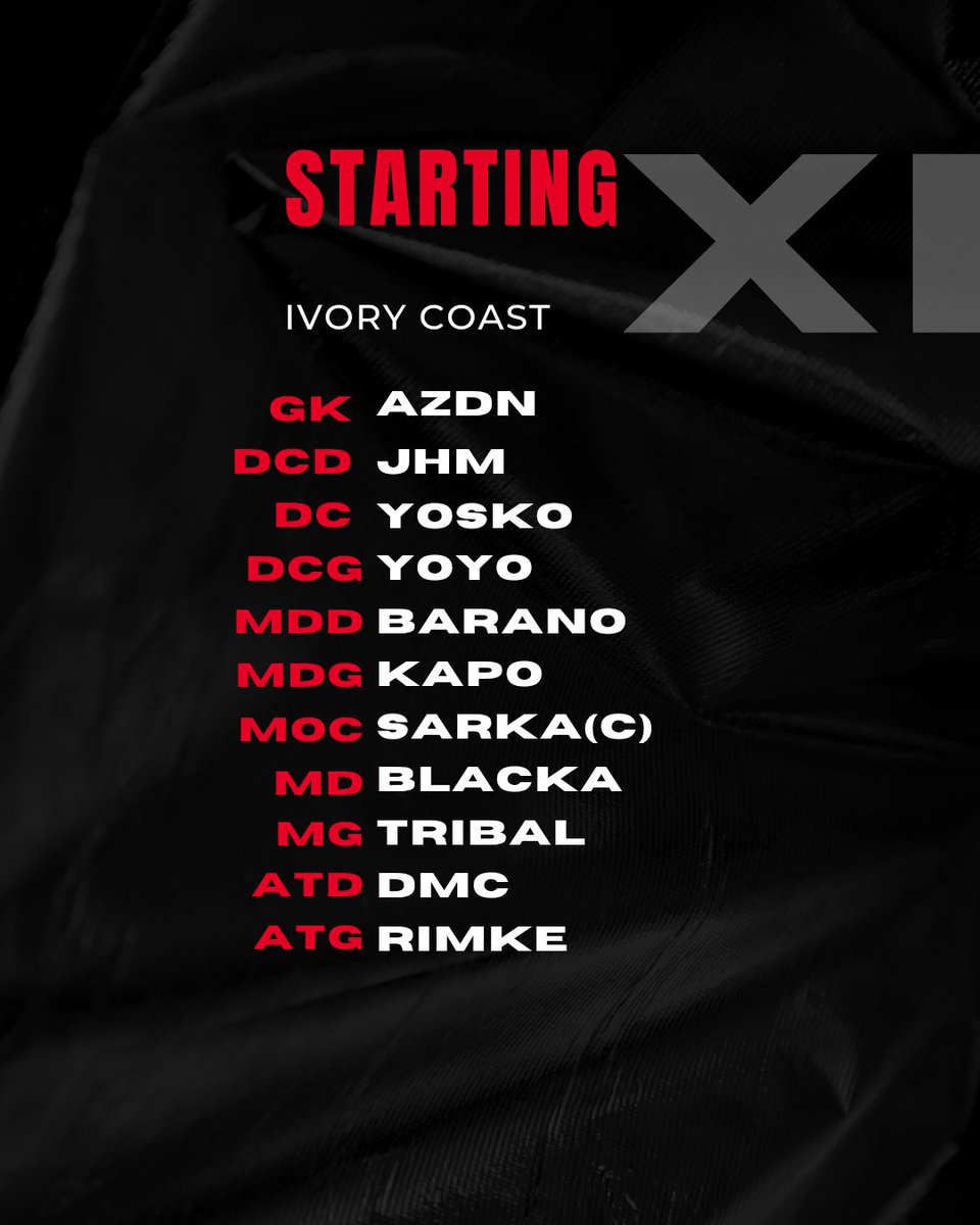 EFACIV225's tweet photo. Quart de finale 🇨🇮 nation eLeague @CPG__eSports 🆚 Maroc B

Voici le XI de ce soir 
1er match 22h10
2eme match 22h30

Avec objectif la qualification 🔥
Rendez maintenant sur notre chaîne Twitch 
https://t.co/OhVuwRGesM https://t.co/NbjenpdeWl
