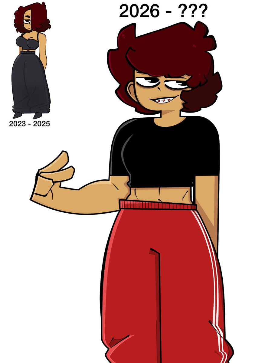 _Curlyjamgam_'s tweet photo. New OC design for 2026 https://t.co/teHoO9N4y9