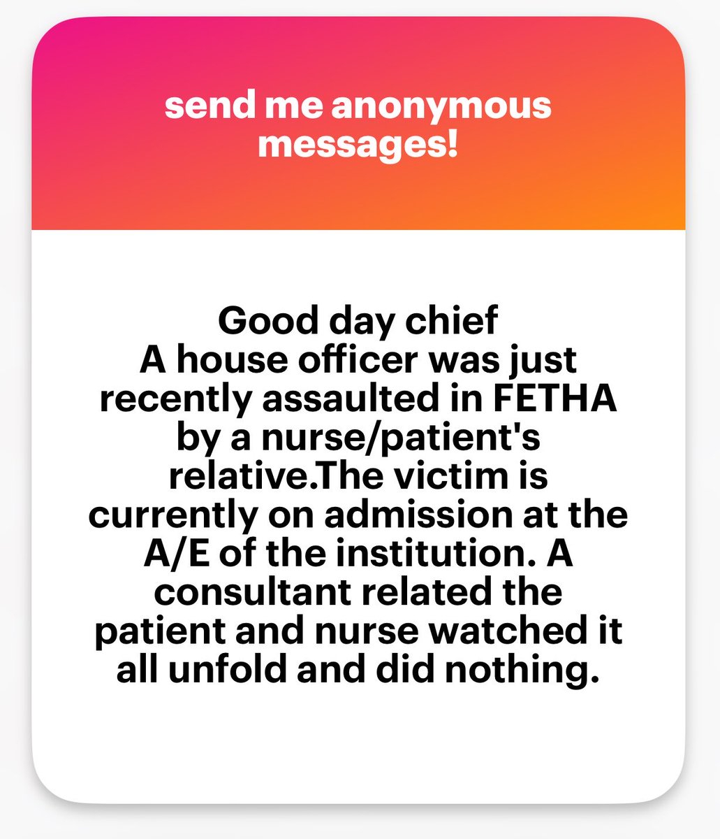 Health Leaders,

Your incessant silence on the assaults on Nigerian Doctors, is APPALLING,

considering how loud you become when they leave the health system &amp; country.

INVESTIGATE THIS, PLS.

<a href="/muhammadpate/">Muhammad Ali Pate</a> <a href="/SalakoIziaq/">Dr Iziaq Adekunle Salako</a> <a href="/Fmohnigeria/">Federal Ministry of Health, NIGERIA</a> <a href="/NGRSenate/">The Nigerian Senate</a> <a href="/SPNigeria/">President of the Senate</a> <a href="/NigeriaGov/">Government of Nigeria</a> <a href="/nationalnma/">Nigerian Medical Association</a>