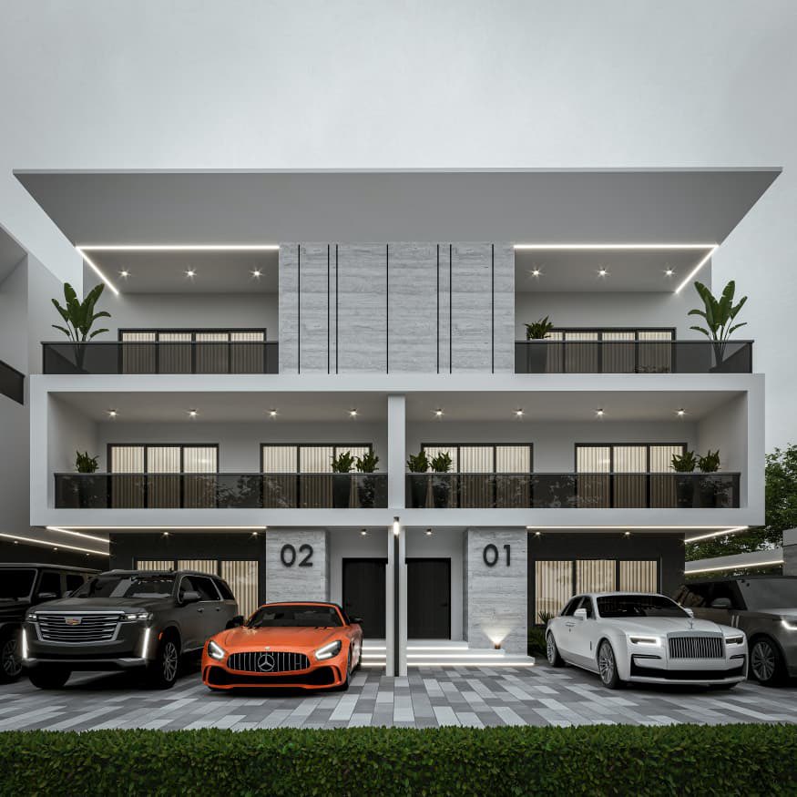 AxisFormdesigns's tweet image. Cullinan 🖤
A bold statement in modern living,this 5-bedroom semi-detached design blends clean lines, luxury finishes, and resort-style outdoor spaces. From the sleek façade to the private pool and recreation areas, every detail is crafted for comfort, elegance. 

#ARCHITECTURE