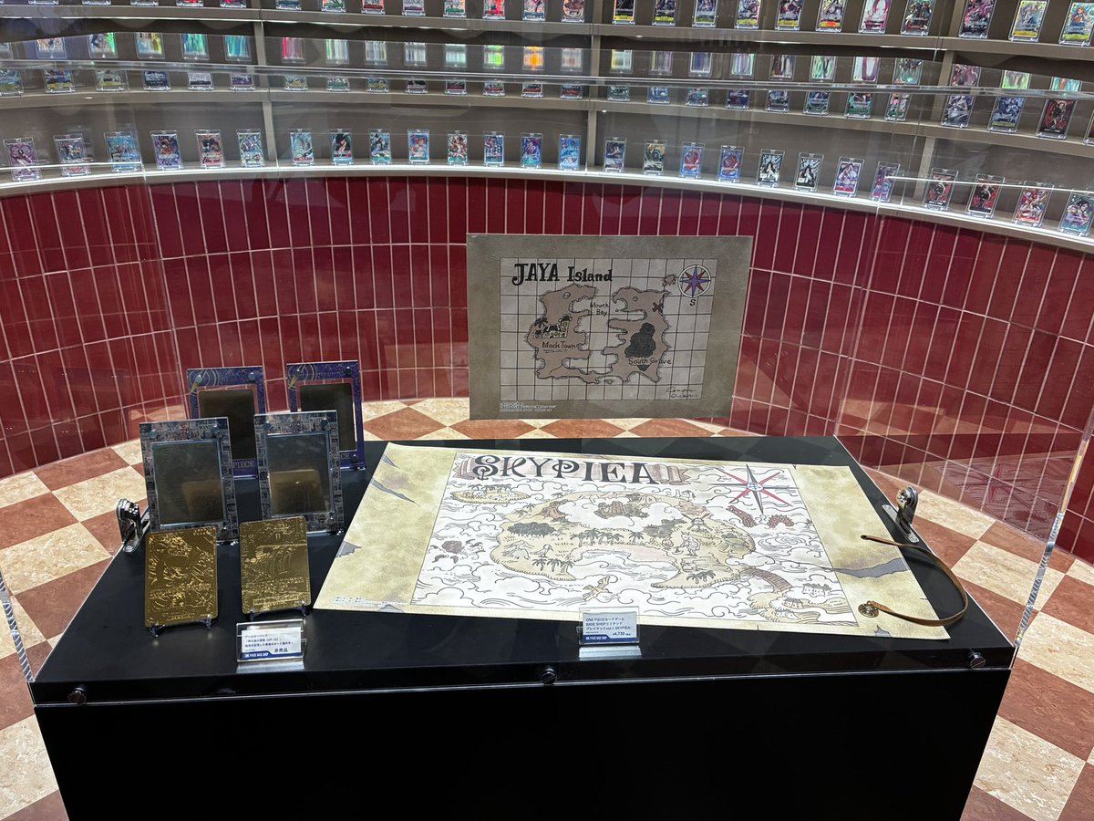 Golden Japanese OPTCG Cards were spotted on display at One Piece